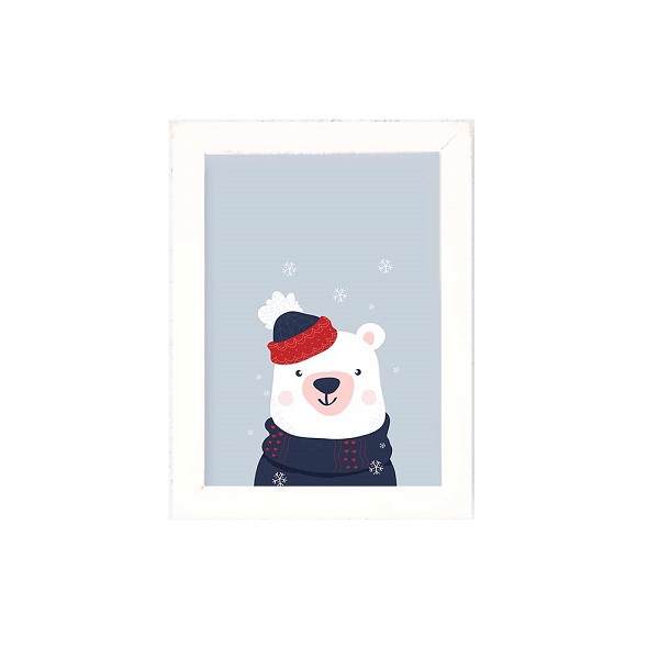 تابلو گرافیکی ایندیگو طرح زمستانی خرس کد N5