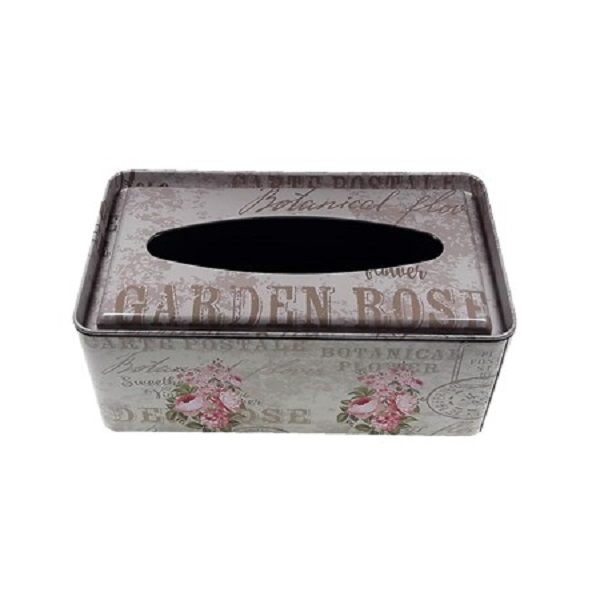 نگهدارنده جعبه دستمال کاغذی فلزی نوژا مدل GARDEN ROSE