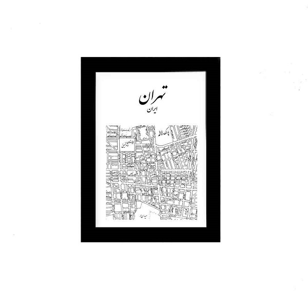 تابلو گرافیکی ایندیگو طرح نقشه تهران