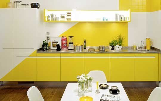 رنگ زرد لیمویی و آشپزخانه ای پر انرژي