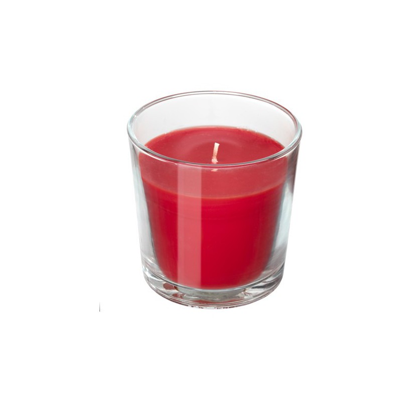شمع لیوانی معطر ایکیا قرمز توت وحشی مدل SILLING