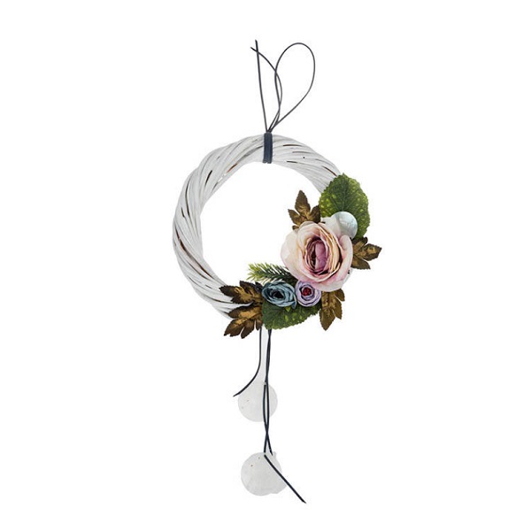حلقه گل تزئینی آویز کادوشو مدل کلودیا