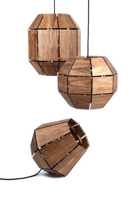 حبابی لامپ چوبی برای اتاق خواب