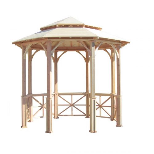 آلاچیق چوبی هشت ضلعی فضای باغ مدل COTTAGE