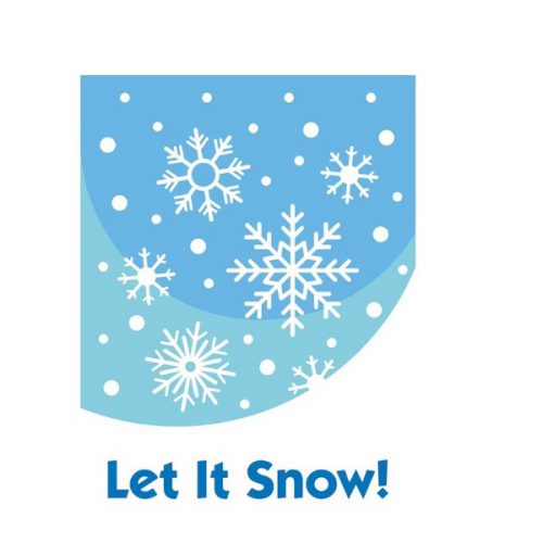 پرچم تزئینی فضای باز با پایه فرفوژه طرح برف دانه مدل LET IT SNOW