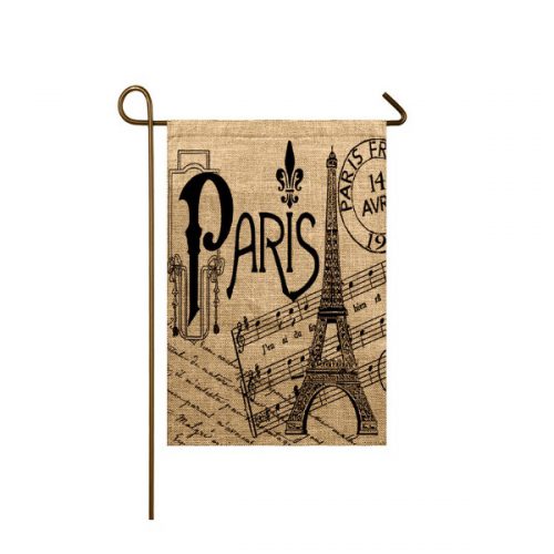 پرچم تزئینی فضای باز با پایه فرفوژه مدل PARIS
