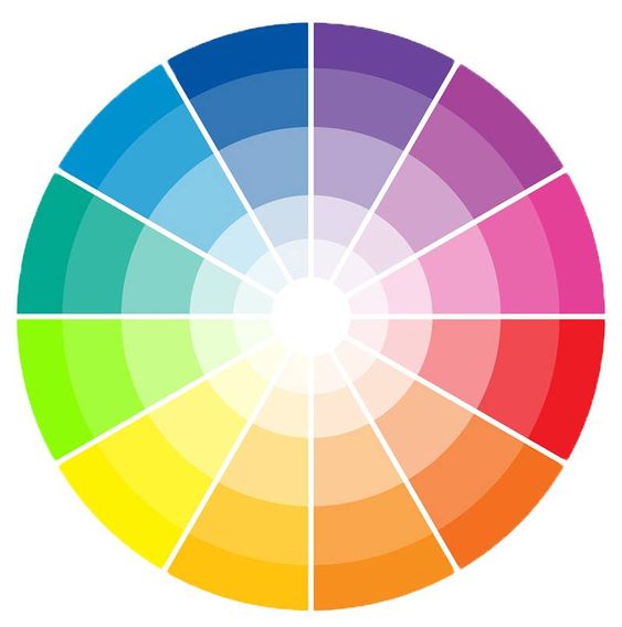 دو رنگ متضاد که در دایره رنگی مقابل یکدیگر قرار دارند را انتخاب کنید