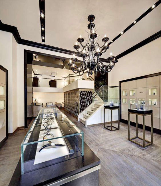 طراحی داخلی مغازه طلا و جواهر