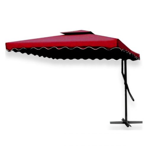 چتر باغی فضای باز راشا مدل اهرمی قرمز